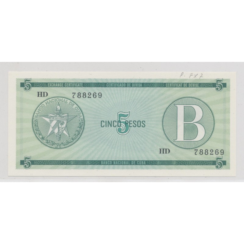 Cuba - 5 Pesos - B