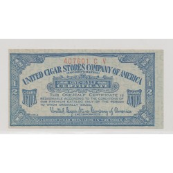 Etats-Unis - 1/2 certificate - united cigar stores company of america