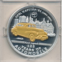 Palau - 5 Dollars 2012 - 125 ans automobile - Opel Kapitän