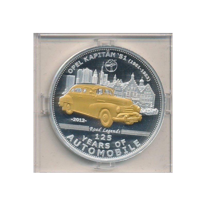 Palau - 5 Dollars 2012 - 125 ans automobile - Opel Kapitän