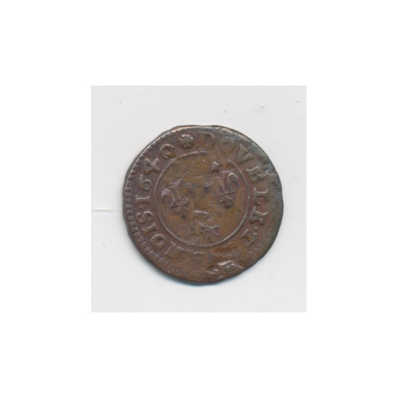 Louis XIII - Double tournois méridional au grand buste viril - 1640