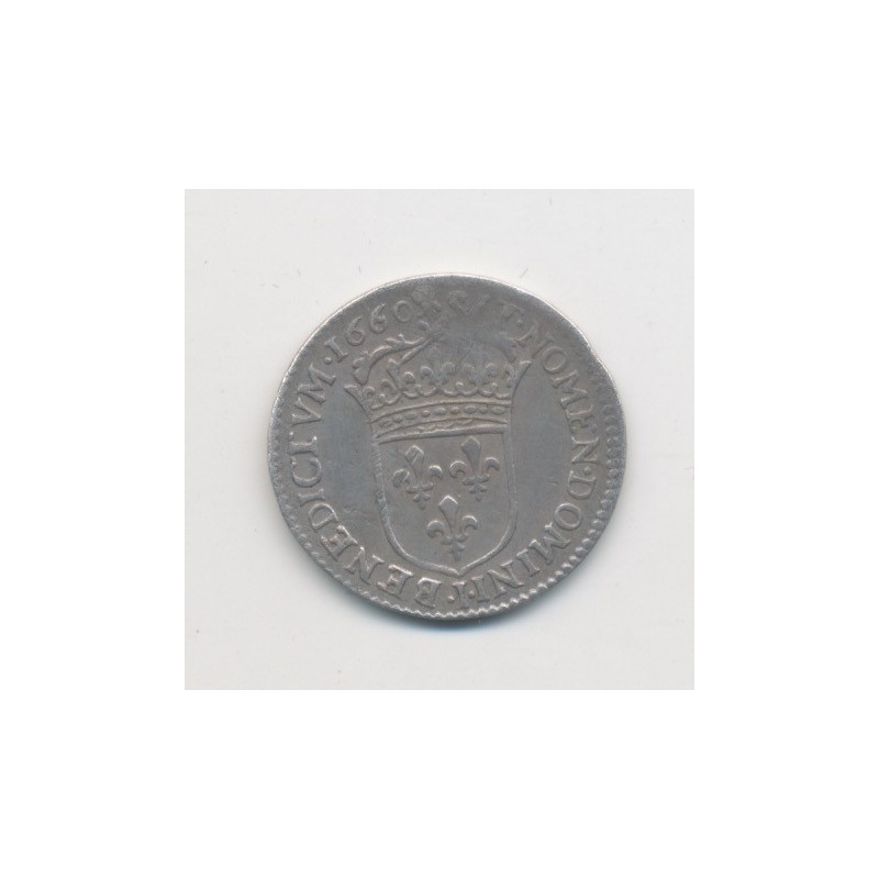 Louis XIV - 1/12 écu mèche longue - 1660 I Limoges