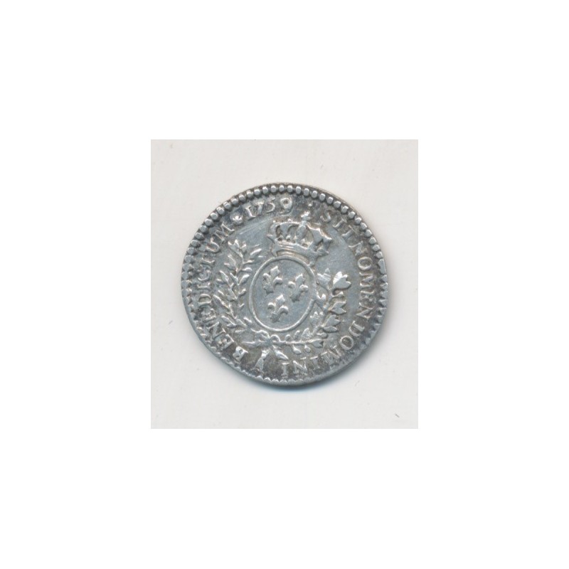 Louis XV - 1/20 écu au bandeau - 1759 A Paris