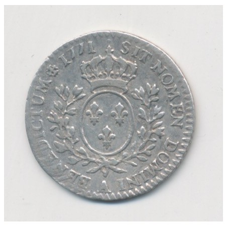 Louis XV - 1/10 écu à la vieille tête - 1771 A Paris