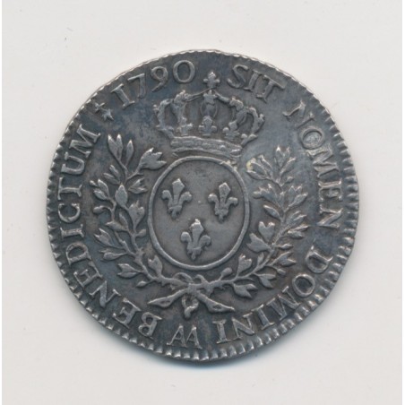 Louis XVI - 1/2 écu aux lauriers - 1790 AA Metz