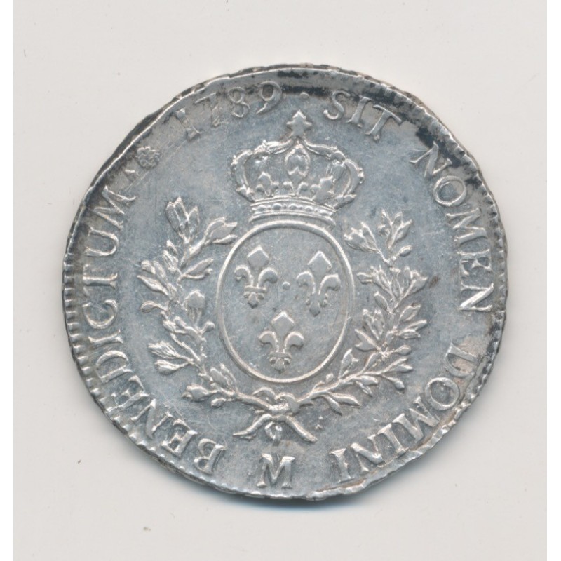 Louis XVI - Écu aux lauriers - 1789 M Toulouse