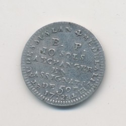 Monnaie de confiance - 10 Sols 1792 - AN 4 - de Lefèvre et Lesage