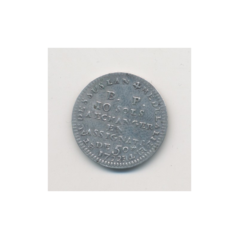 Monnaie de confiance - 10 Sols 1792 - AN 4 - de Lefèvre et Lesage