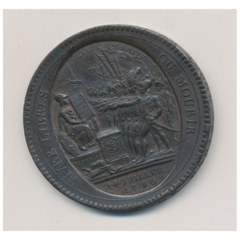 Monneron 5 Sols au pacte fédératif - 1792 - AN 4