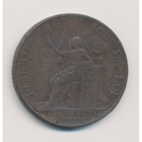 Monneron 2 Sols à la liberté assise - 1791 - AN 3
