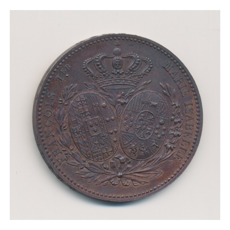 Module 5 Francs - Charles X - Roi et reine de Sicile visite monnaie de paris - 1830 Paris - bronze