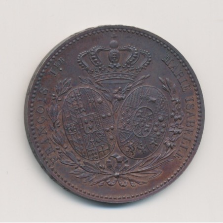 Module 5 Francs - Charles X - Roi et reine de Sicile visite monnaie de paris - 1830 Paris - bronze