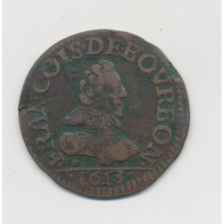 Champagne - Château-regnault - liard - 1613 - bourbon de conti