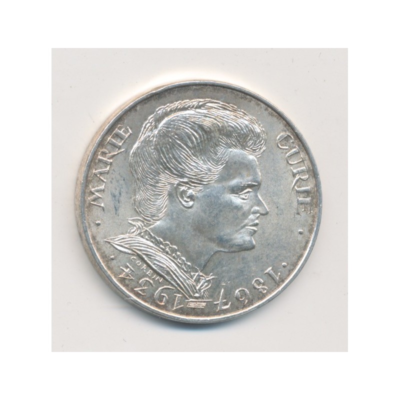 100 Francs Marie Curie - 1984 - argent