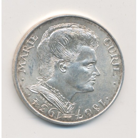 100 Francs Marie Curie - 1984 - argent