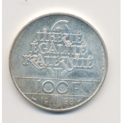 100 Francs Fraternité - 1988 - argent 2