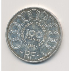 100 Francs Jean Monnet - 1992 - argent 2