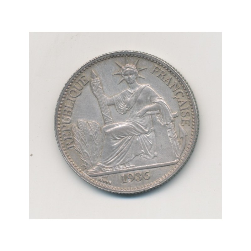 Indochine - 50 centimes - 1936 - argent