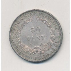 Indochine - 50 centimes - 1936 - argent 2