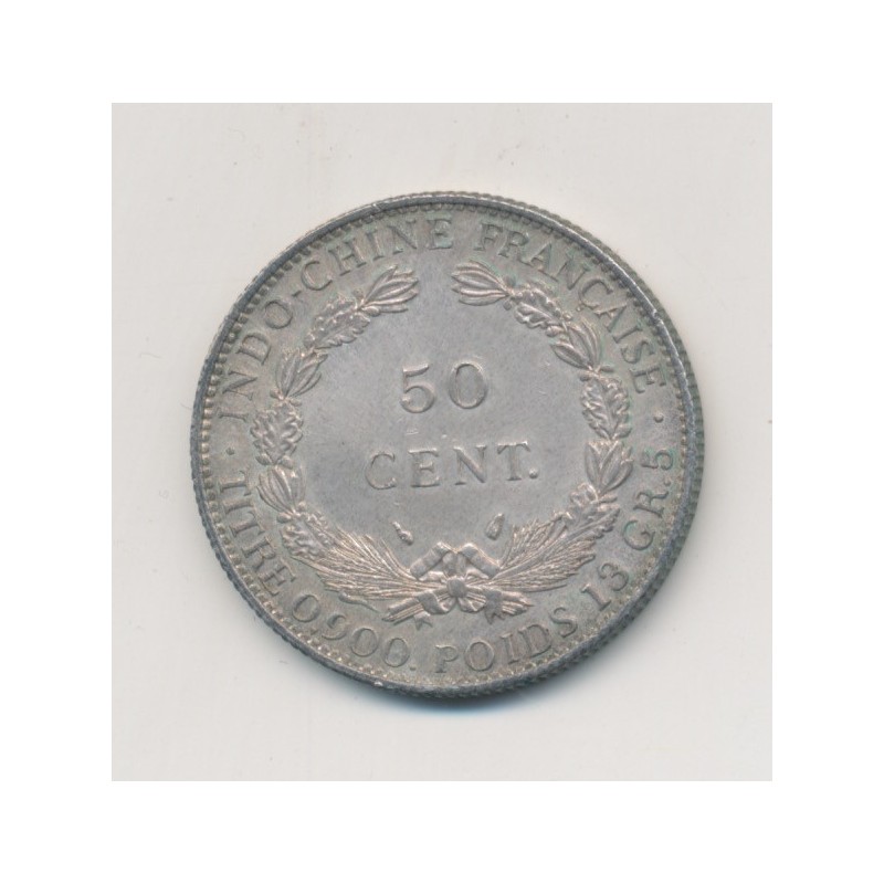 Indochine - 50 centimes - 1936 - argent