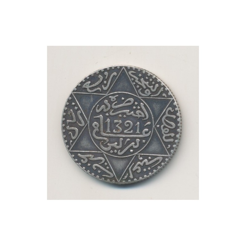 Maroc - 2 1/2 Dirhams - 1904 - Berlin - Abdul aziz I - argent