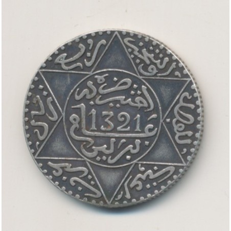 Maroc - 2 1/2 Dirhams - 1904 - Berlin - Abdul aziz I - argent