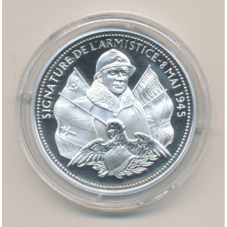 Médaille - Signature de l'armistice - 8 mai 1945 - La France Victorieuse - argent 