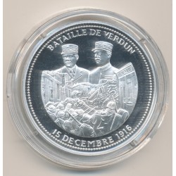 Médaille - Bataille de Verdun - 15 décembre 1916 - 100e anniversaire de la grande guerre - argent 