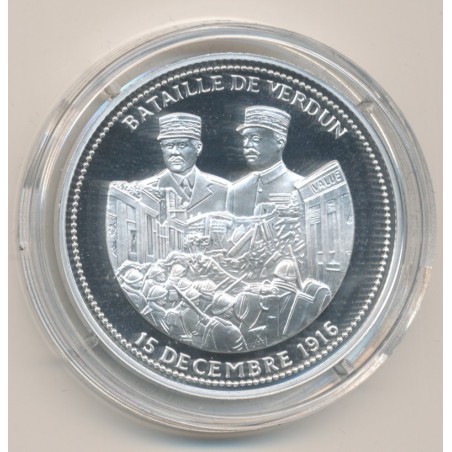 Médaille - Bataille de Verdun - 15 décembre 1916 - 100e anniversaire de la grande guerre - argent 
