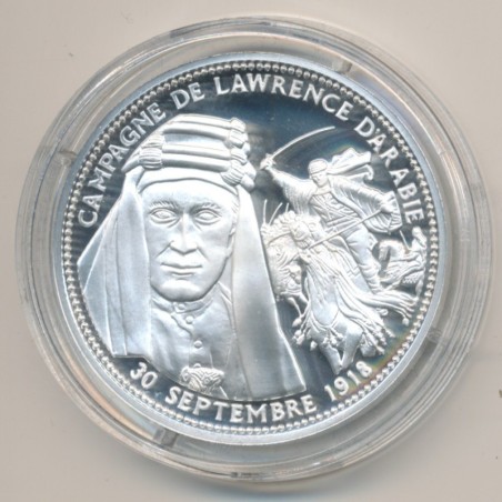 Médaille - Campagne de Lawrence d'arabie - 30 septembre 1918 - 100e anniversaire de la grande guerre - argent 