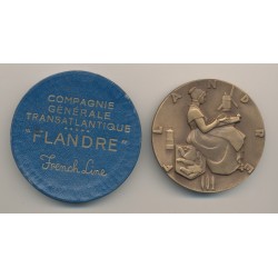 Médaille - Paquebot Flandre - Compagnie générale transatlantique - french line