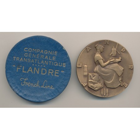 Médaille - Paquebot Flandre - Compagnie générale transatlantique - french line