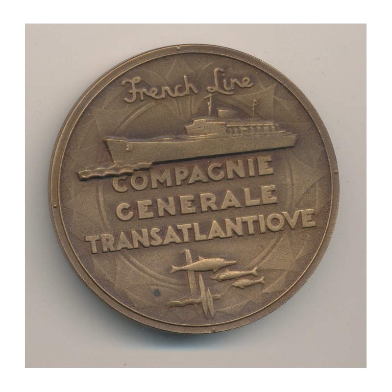 Médaille - Paquebot Flandre - Compagnie générale transatlantique - french line