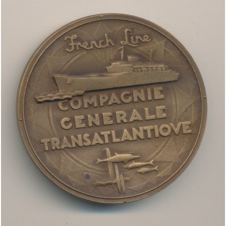 Médaille - Paquebot Flandre - Compagnie générale transatlantique - french line