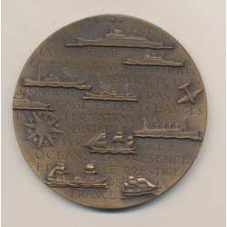 Médaille - Compagnie générale transatlantique - 1855/1955 - french line 2