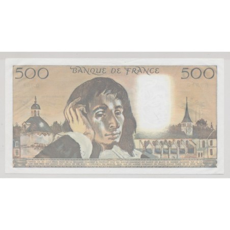 500 Francs Pascal - 1983 - manque encre noire - 63513 - Q.169