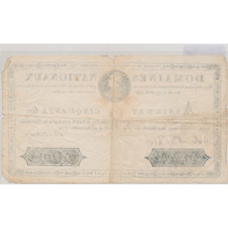 Assignat 50 Livres - Louis XVI - 50 Livres 1790