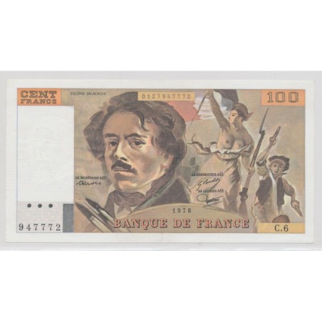 100 Francs Delacroix - 1978 - C.6 - SPL