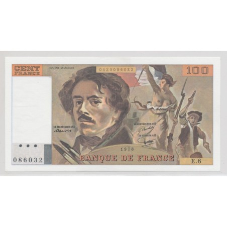 100 Francs Delacroix - 1978 - E.6 - NEUF