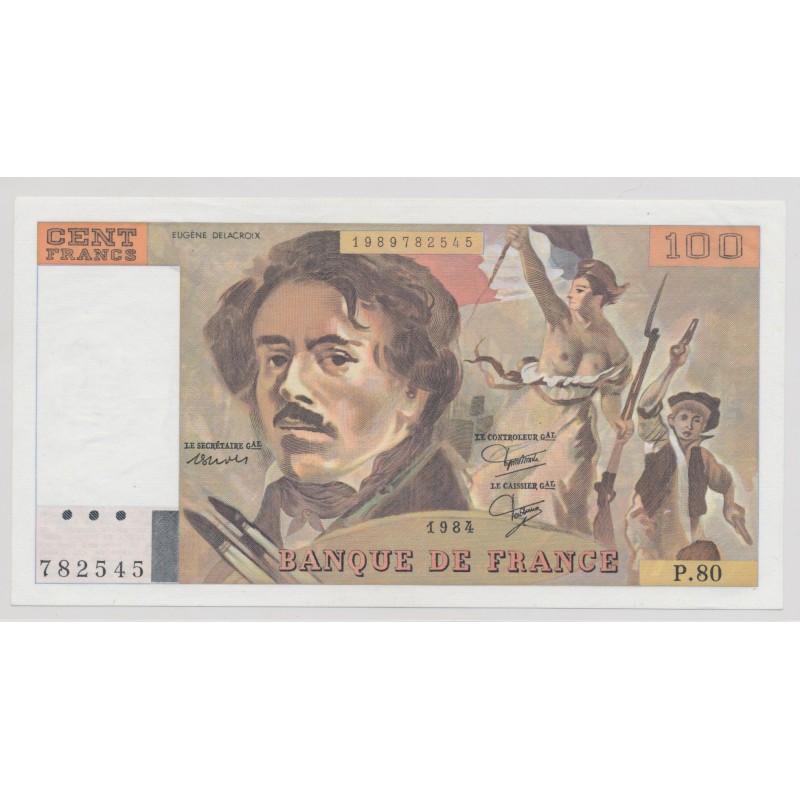 100 Francs Delacroix - 1984 - P.80 - NEUF