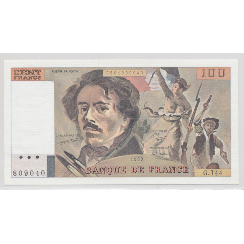 100 Francs Delacroix - 1989 - D.125/M.144/G.144 - NEUF