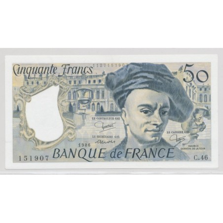 50 Francs Quentin de la tour - 1986 - C.46 - NEUF