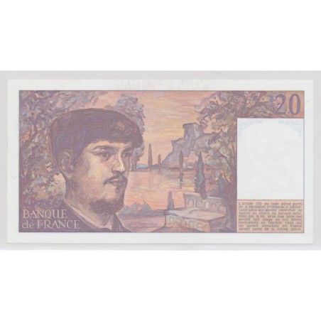 20 Francs Debussy - 1988 - alphabets au choix - NEUF