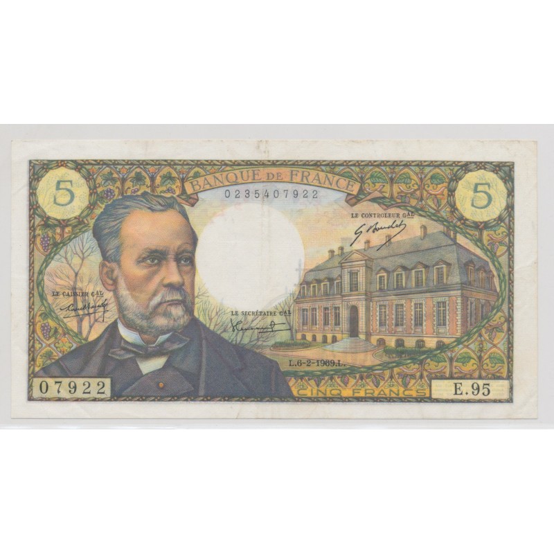 5 Francs pasteur - 6.02.1969 - alphabets au choix - TTB+