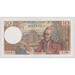 10 Francs Voltaire - 7.09.1972 - S.799 - SPL