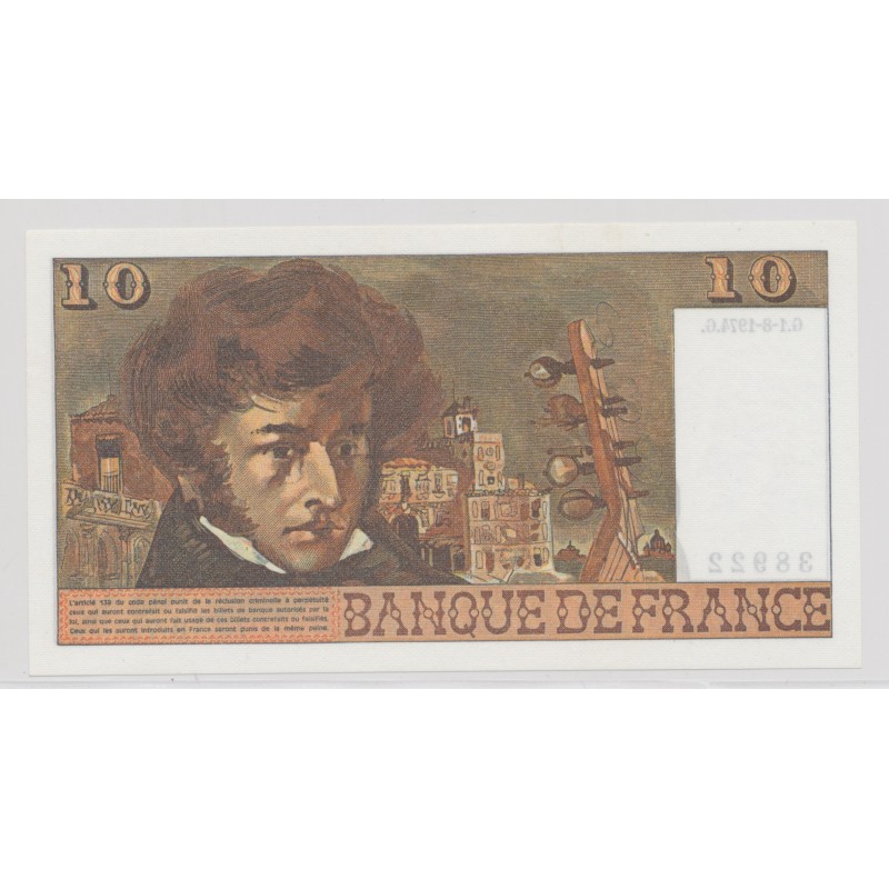 10 Francs Berlioz - 1.08.1974 - alphabets au choix - NEUF