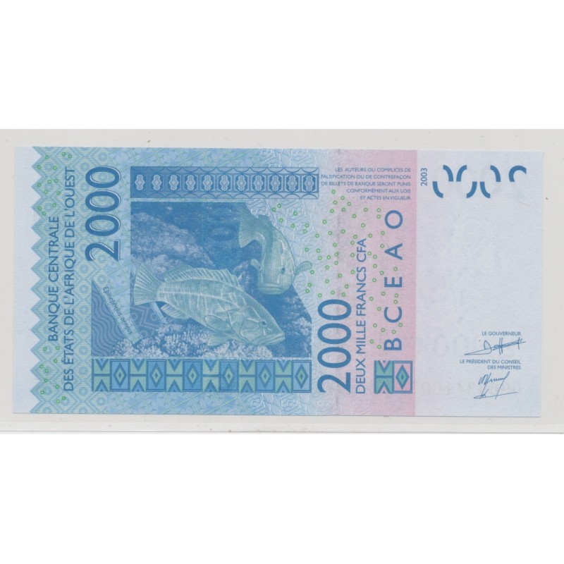 Afrique de l'ouest - 2000 Francs - 2003 - K - NEUF