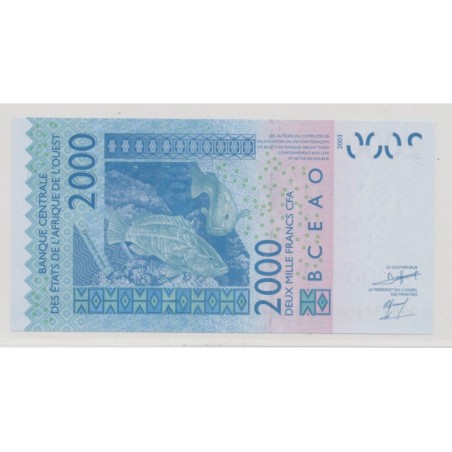 Afrique de l'ouest - 2000 Francs - 2003 - K - NEUF