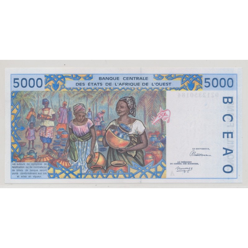 Afrique de l'ouest - 5000 Francs - 1992 A Cote d'ivoire - NEUF