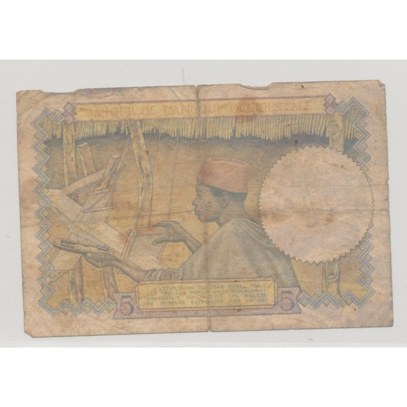 Afrique occidentale - 5 Francs - 1942 - TB